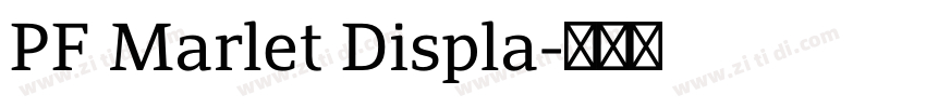 PF Marlet Displa字体转换